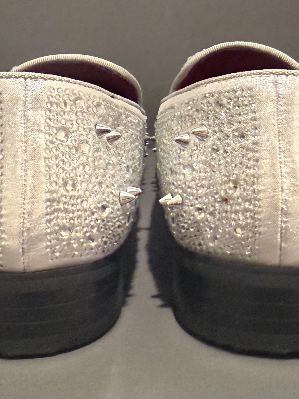 Enzo Romeo Men’s Rhinestone Studded Tuxedo Slip On Loafer Dress Shoes Size 9.5 - Picture 3 of 6